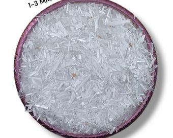Premium Natural Crushed Selenite Coarse Gemstone Powder Crushed 1-3 MM For Woodwork Ring Inlay Selenite Healing Stone Powder Resin Art Inlay