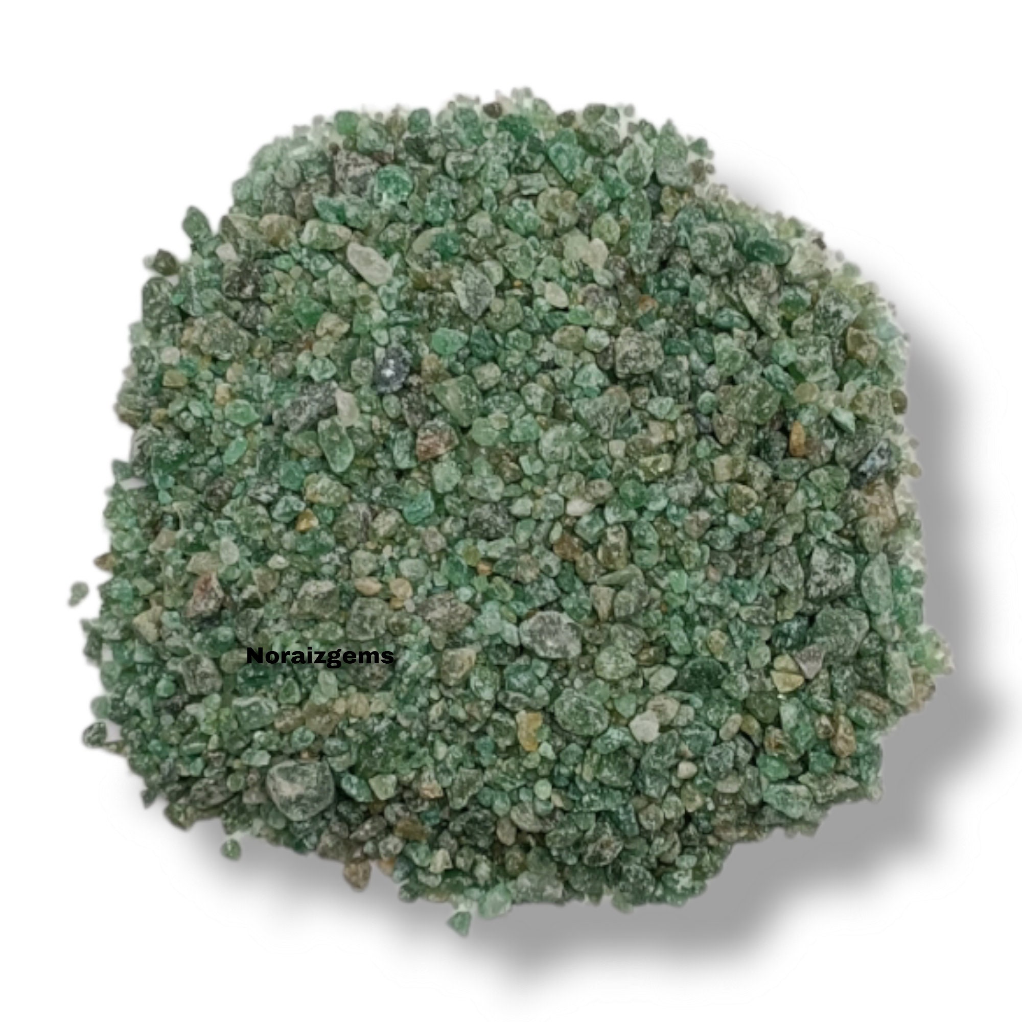 Crushed Green Jade Gemstone Powder 1 to 3 MM Size For Stone Inlay, Mineral art Or Massage Powder, Gemstone Crushed Dust, Green Jade Coarse