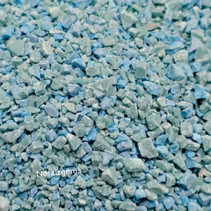 Crushed Blue Green Turquoise Gemstone Coarse 0.5 to 2 MM Size For Stone Inlay, Mineral art Or Woodwork Gemstone Crushed Turquoise Coarse