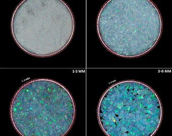 Crushed Baby Blue Opal Coarse Gemstone Powder All Size Premium Inlay Material Woodworking Inlay Green Star Sparkling Fire Opal Ring Inlay