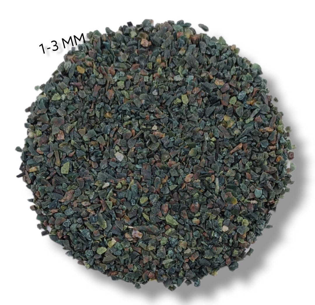 Crushed Moss Agate Gemstone Coarse 1-3 MM for Stone Inlay, Mineral Art ...