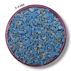 Crushed Blue Copper Turquoise Coarse Gemstone Powder 3-5 MM Copper Turquoise Gemstone Powder Crushed Woodwork Inlay Stone Healing Powder