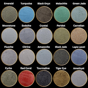 Crushed Gemstone Dust Powder, Fine Raw Stone Dust Powder For Ring Inlay, Woodworking, Painting Art, Gemstone Sand Crushed Powder Healing