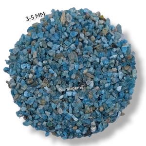 Crushed apatite Gemstone Coarse 3 to 5 MM Size For Stone Inlay, Mineral art Or Woodwork Powder, Gemstone apatite Crushed Crystal Coarse