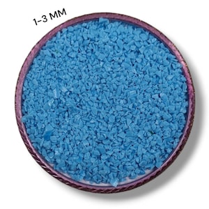 Handmade Crushed Glass Blue Turquoise Coarse Gemstone Powder 1-3 MM Stone Healing Powder Glass Turquoise Stone Inlay Powder Art Supply
