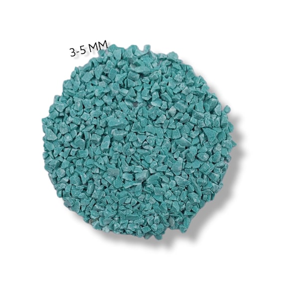 Piedra preciosa turquesa verde claro triturada de grano grueso de