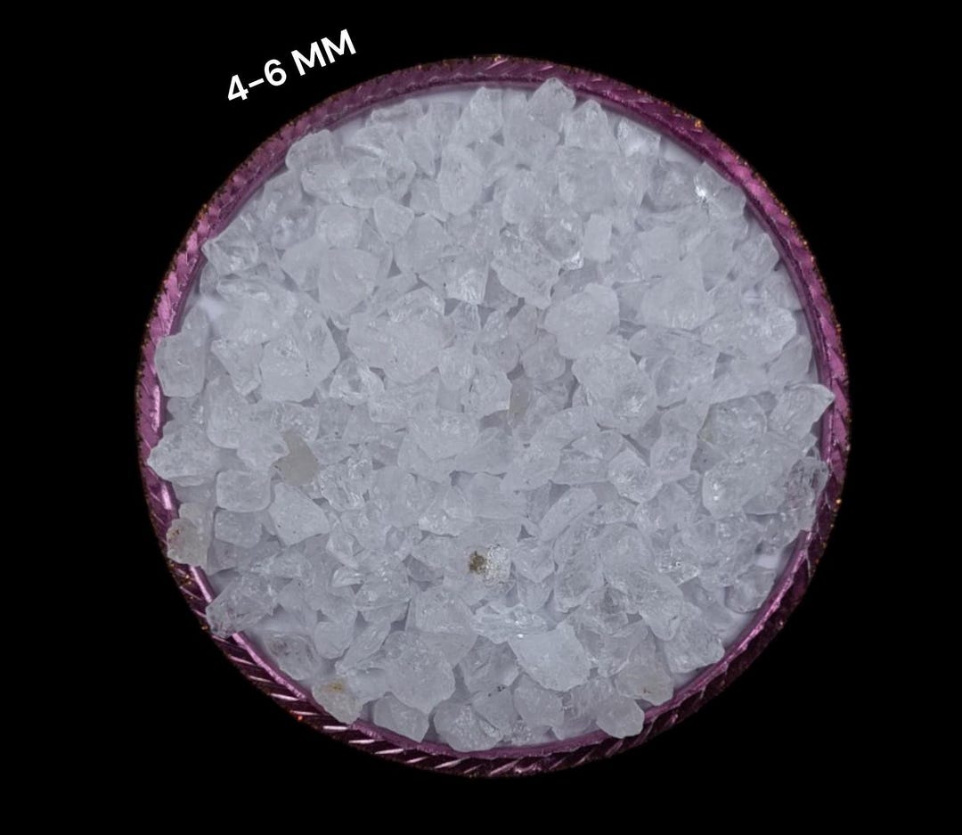 Quartz Inlay Crushed White Hydro Quartz Coarse Gemstone Powder Hydro Quartz 4-6 MM ...