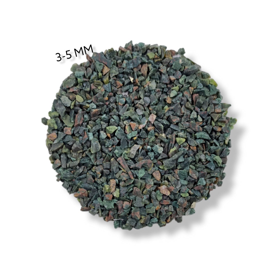 Crushed Moss Agate Gemstone Coarse 3-5 MM for Stone Inlay, Mineral Art ...