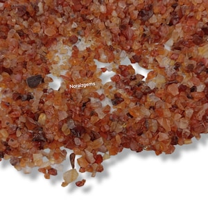 Crushed Natural Carnelian Gemstone Coarse, 0.5 - 2 MM Crushed Gemstone For Making Jewelry, Woodworking, Ring Inlay, Carnelian Coarse