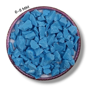 Handmade Crushed Glass Blue Turquoise Coarse Gemstone Powder 6-8 MM Stone Healing Powder Glass Turquoise Stone Inlay Powder Art Supply