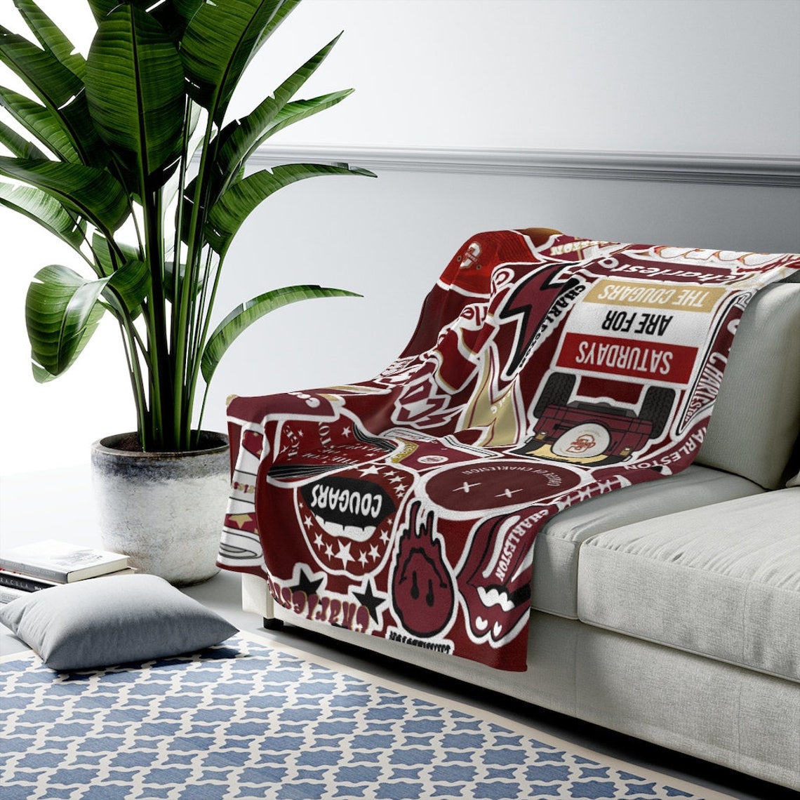 College of Charleston Blanket Etsy