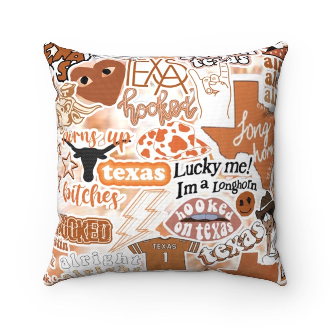 University of Texas Pillow Etsy