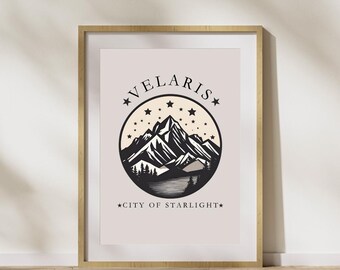 Velaris City of Starlight Print | ACOTAR Bookish Art (Digital Download)