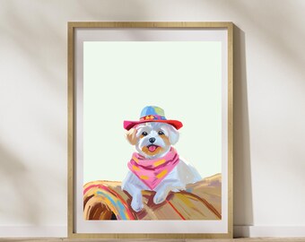 Cowboy Maltesse | Teddy Bear Dog | Cowboy Dogs | Yeehaw | Wild West | Western Dogs