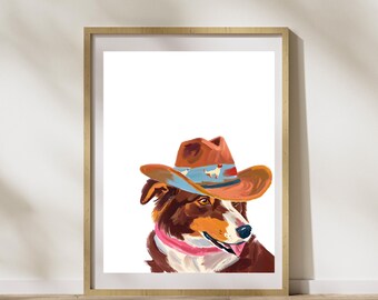 Cowboy Australian Shepherd | Aussie | Cowboy Dogs | Yeehaw | Wild West | Western Dogs