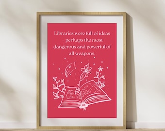 Throne of Glass Print | Bookish Romantasy Wall Art (Digital Download)