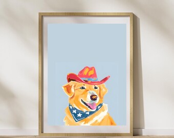 Cowboy Golden Retriever | Cowboy Dogs | Yeehaw | Wild West | Western Dogs