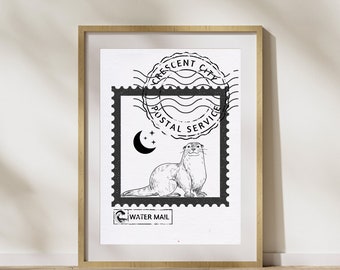 Crescent City Postal Service Print – Vintage Fantasy Postage Wall Art (Digital Download)