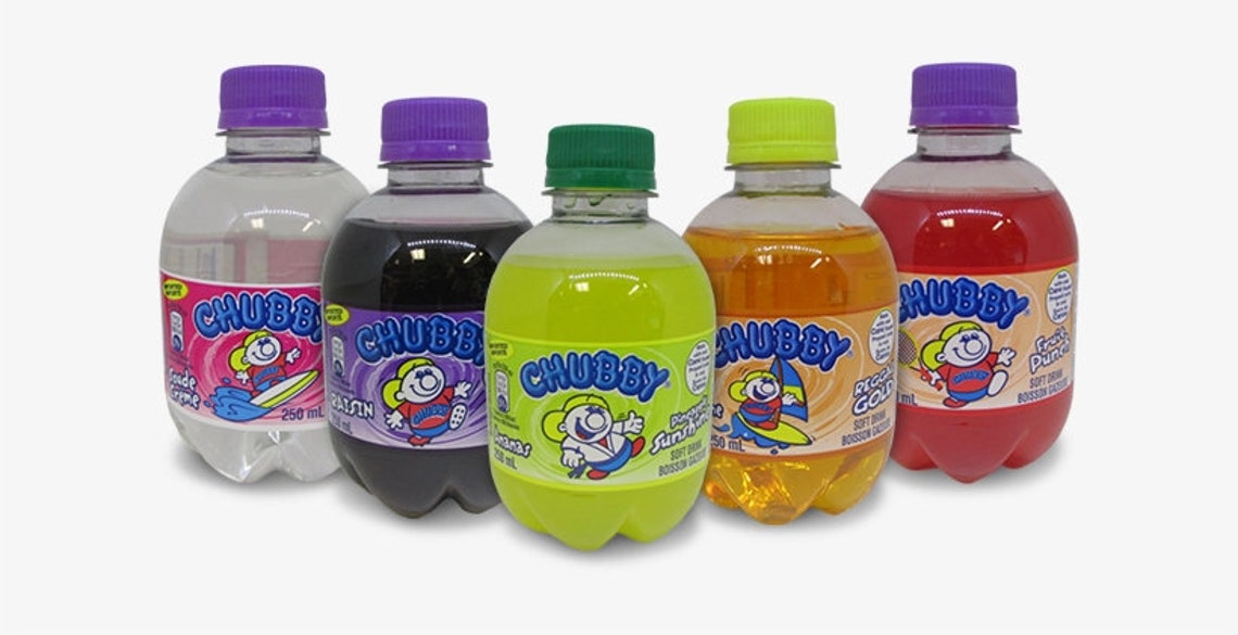 Chubby Soda Assorted Flavors pack of 6