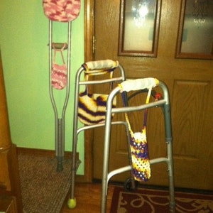 Crochet pattern, wheelchair/crutch bag, water bottle holder