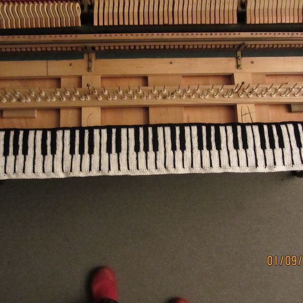 Pattern, Piano Keyboard Scarf