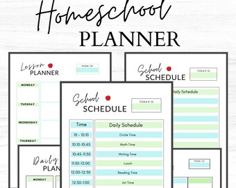 Homeschool Schedule Lesson Planner Printable
