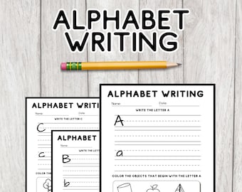 Alphabet ABC Writing Kindergarten Worksheets