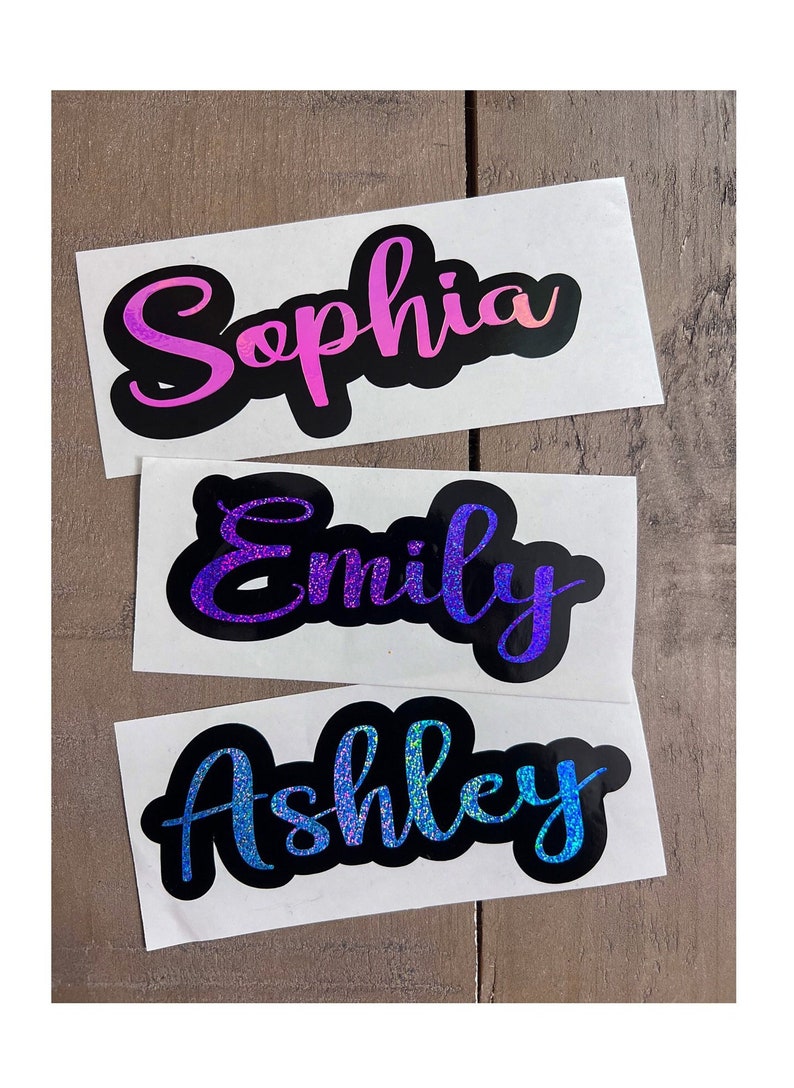 Layered Custom Vinyl Name Decal Water Bottle Car Notebook Etsy