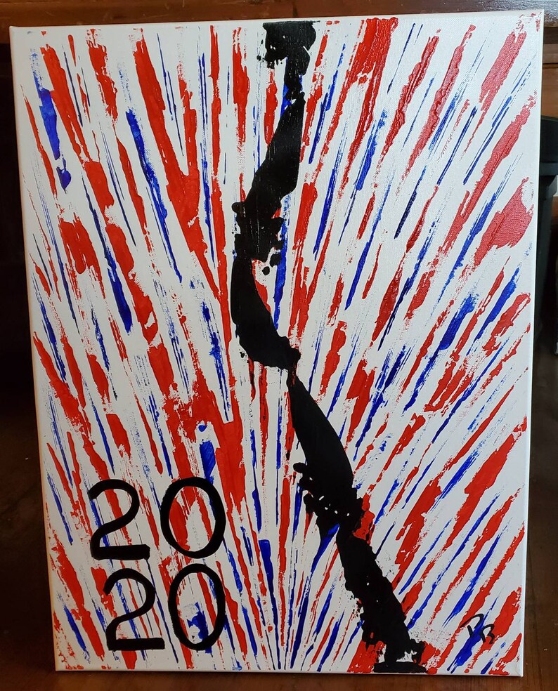 2020: The State Of Things 2 canvas Acrylic 18x24 Abstract