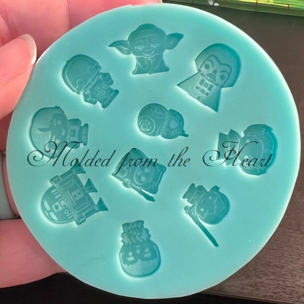 Star galaxy shaker bits silicone mold