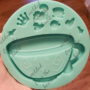 Teacup shaker and bits silicone mold