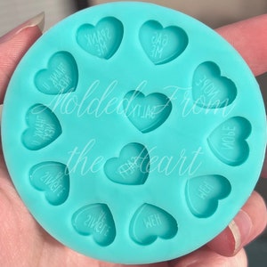 Anti love earring studs/shaker bits silicone mold