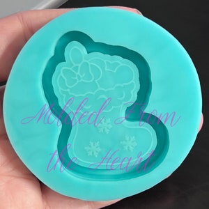 Christmas stocking grippy shaker silicone mold