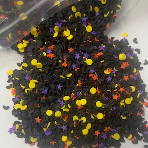 1/2 oz Bat and moon polymer clay sprinkle mix (not edible)