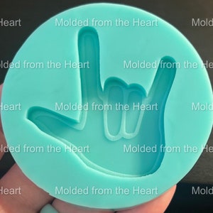 ASL I love you hand silicone mold