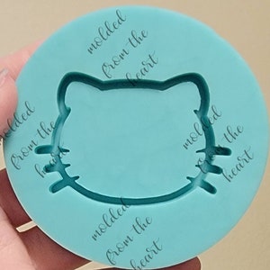 Kitty silhouette face shaker silicone mold