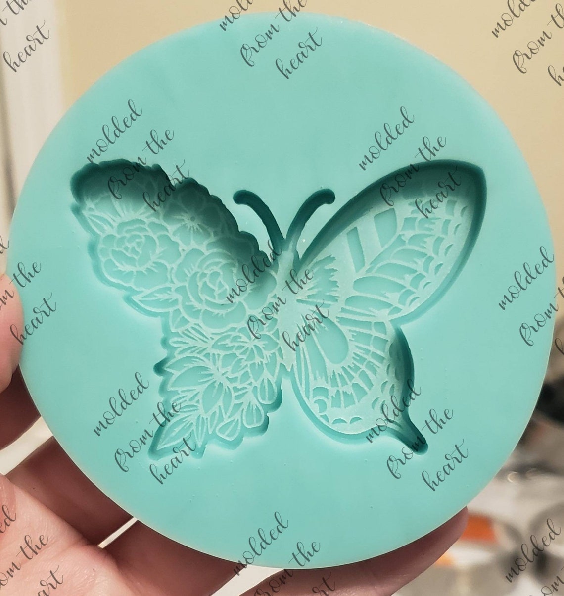 Floral Butterfly Silicone Mold Etsy