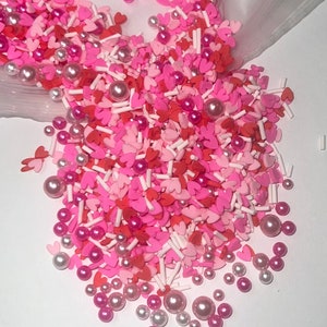 1/2 oz heart polymer clay sprinkle mix (non edible)