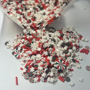 1/2 oz peppermint polymer clay sprinkle mix (non edible)