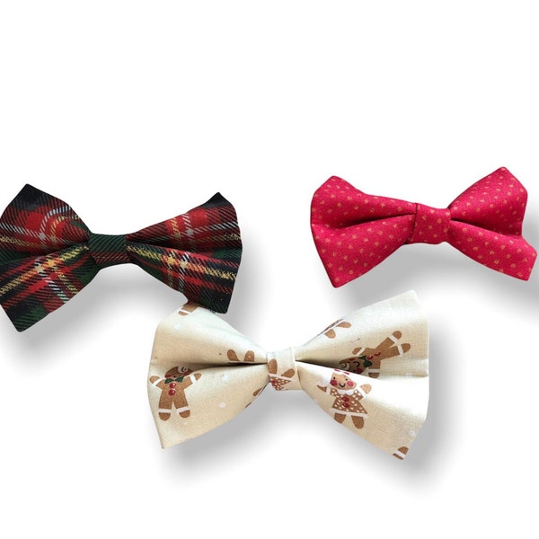 Christmas Pet Bow Tie | Small Animal Costume | Cute Cat bow tie | holiday season Dog clothes