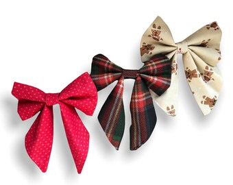 Christmas Pet Sailor Bow | Small Animal Costume | Cute Cat bow tie | holiday season Dog clothes