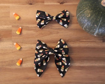 Halloween Pet Bow Tie | Small Animal Costume | Cute Cat bow tie | Spooky season Dog clothes | Candy Corn Sailor Bow