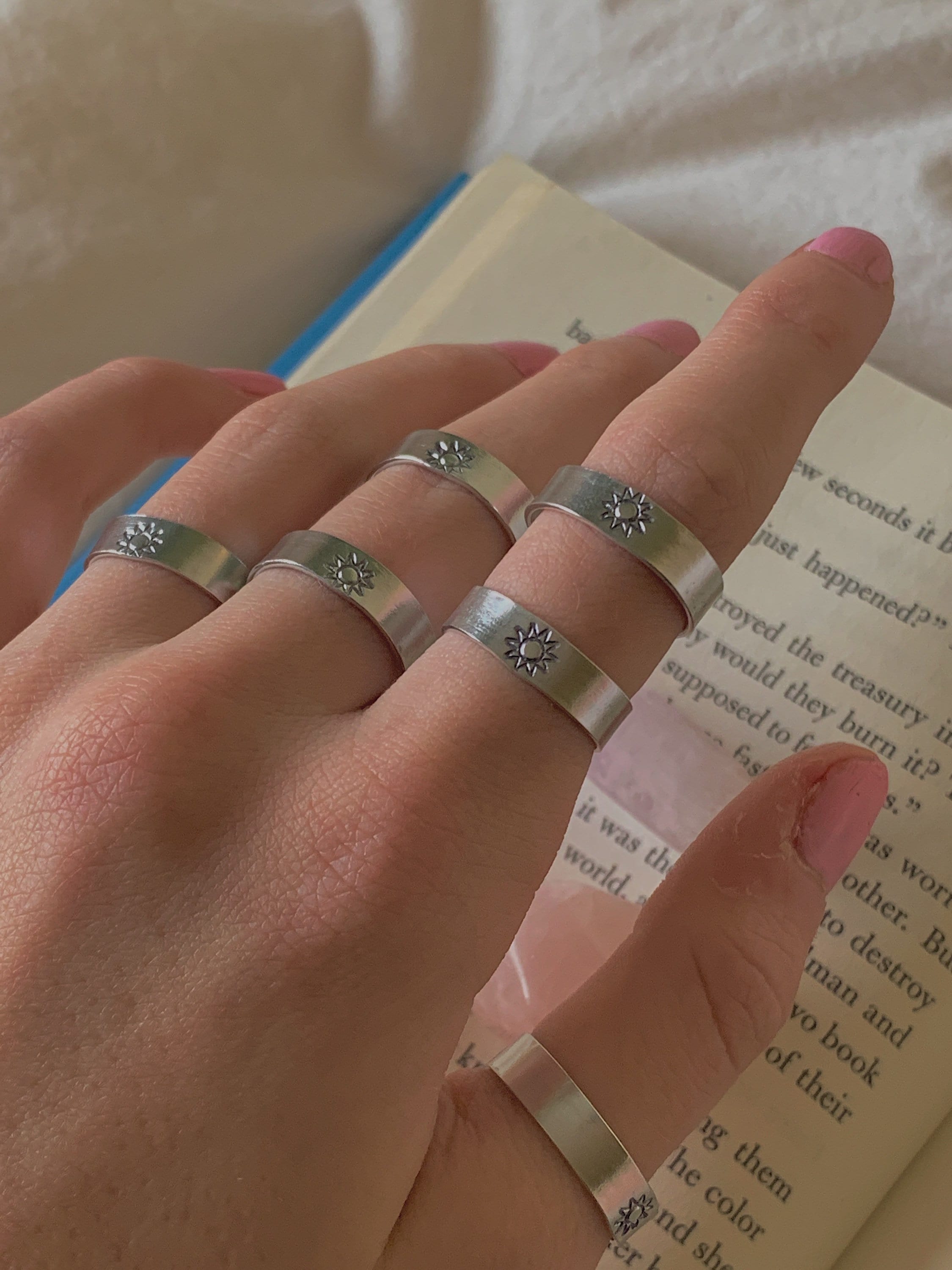 Engraved Sun Ring