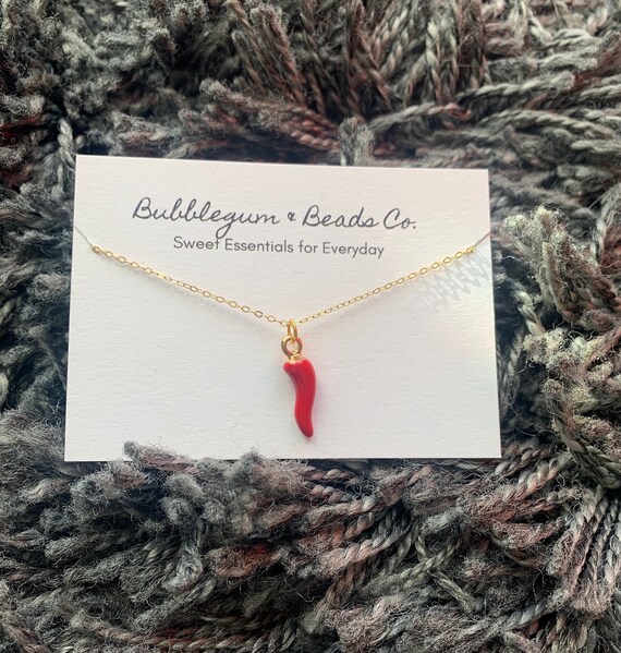 Malocchio Italian Horn Hot Pepper Gold 
