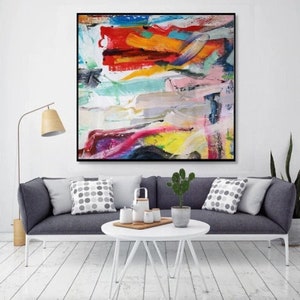 Colorful painting,Luxury painting,Neutral palette,Contemporary painting,Living room wall art,Contemporary art,minimalist art, CA014
