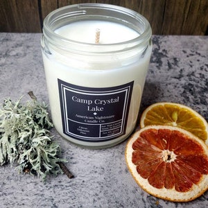 Camp Crystal Lake Candle // Horror Movie // Scented Candle // Soy Candle // Handmade Candle// Holiday// Gift// Christmas