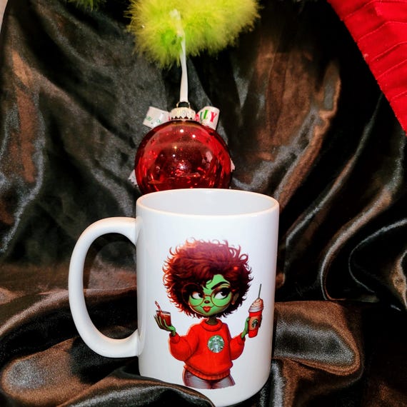 15 oz Ceramic Cute Coffee Mom Grinch Mug