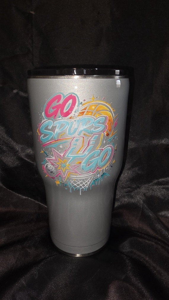 30 oz Curved Go Spurs Go Stainless Steel Tumbler