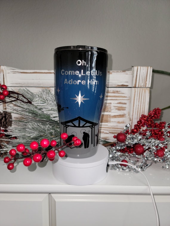 Oh Come Let Us Adore Him 30 Ounce Modern Curve Christmas Tumbler