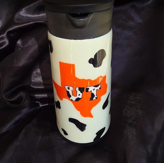 32 oz Stainless Steel UT Cow-print Coffee Hotpot